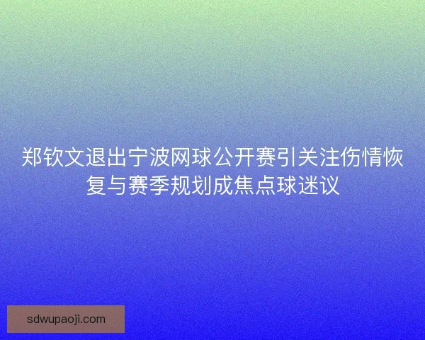郑钦文退出宁波网球公开赛引关注伤情恢复与赛季规划成焦点球迷议